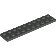 Lego destička 2x10, tmavě šedá (383227, 4141769)